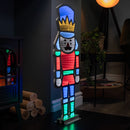 74cm Infinity Light up Christmas Nutcracker Decoration with Multi-Coloured LEDs on Metal Base