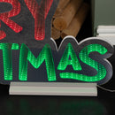 1m Light up Merry Christmas Infinity Light Decoration with Red and Green LEDs