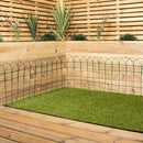 Green PVC Coated Metal Garden Patio Border Fencing