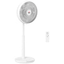 HOMCOM Pedestal Fan With Oscillating, Tilt, Adjustable Height, Timer