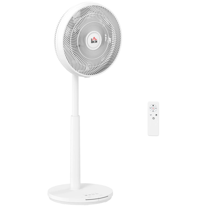 HOMCOM Pedestal Fan with Oscillating, Tilt, Adjustable Height, Timer