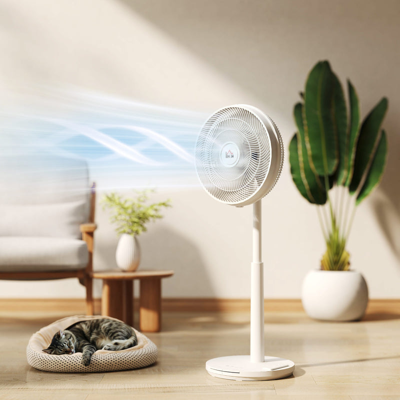 HOMCOM Pedestal Fan with Oscillating, Tilt, Adjustable Height, Timer