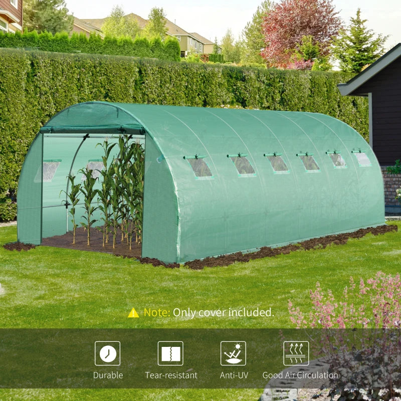 Outsunny Greenhouse Cover Replacement 6 x 3 x 2m - Green