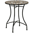 Outsunny 60cm Mosaic Round Bistro Table Outdoor Garden Side Table