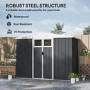 Outsunny 8 x 4 ft Garden Storage Shed, Outdoor Metal Shed