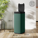 HOMCOM 50L Sensor Bin, Touchless Kitchen Bin, Battery Operated, Dark Green
