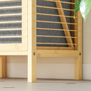 HOMCOM Removable 37L Laundry Hamper with Bamboo Bathroom Storage Cabinet