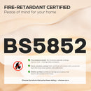 HOMCOM Linen Storage Ottoman Storage Box with Rubberwood Legs