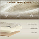 HOMCOM Rocking Chair for Adults, Lounge Rocker w/ Lumbar Pillow, Cream White