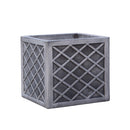 30cm/39cm Square Plastic Pewter Effect Grey Garden Patio Planter