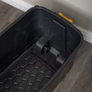 145L & 75L Heavy Duty Lockable Stackable Storage Trunks on Wheels in Black