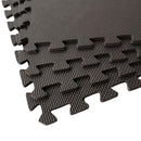Samuel Alexander Black EVA Foam Floor Mats 60x60cm Interlocking Gym & Play Mats, Non-Slip, Water Resistant