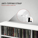 HOMCOM CD Storage Unit DVD Tower Blu-ray Storage Shelf For Office