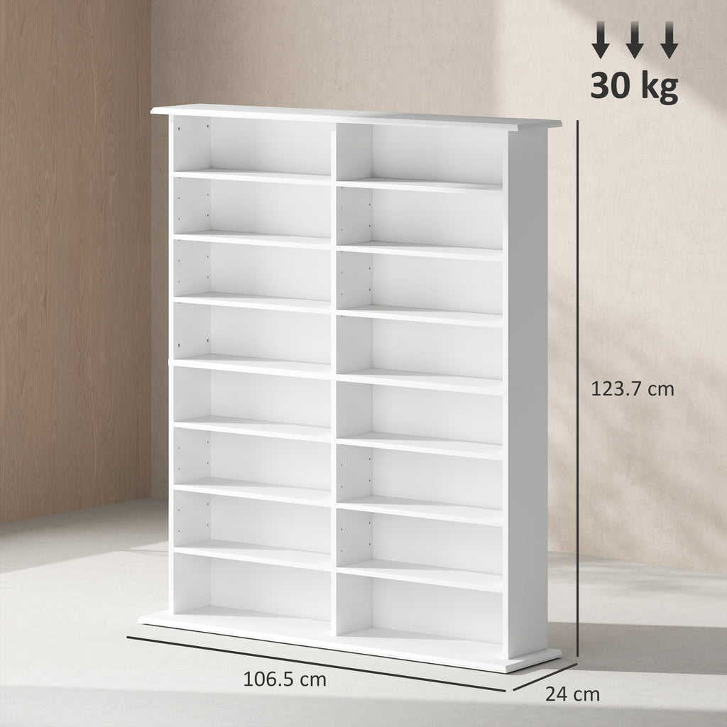 HOMCOM CD Storage Unit DVD Tower Blu-ray Storage Shelf For Office