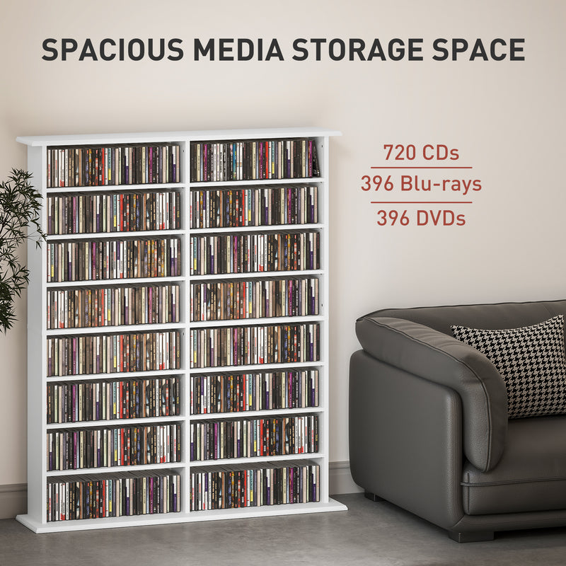 HOMCOM CD Storage Unit DVD Tower Blu-ray Storage Shelf For Office
