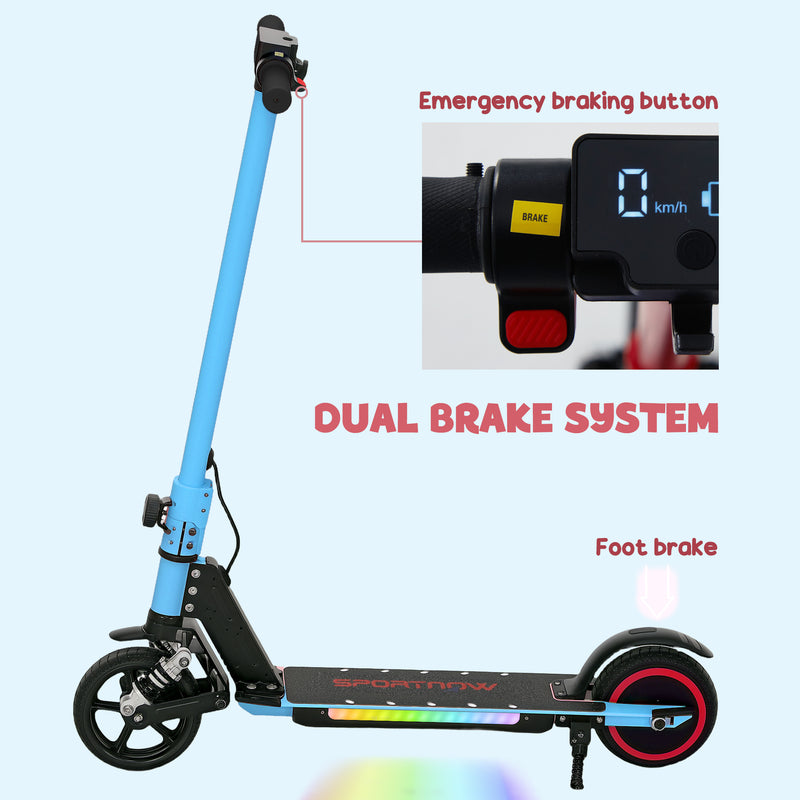 SPORTNOW Folding Electric Scooter W/ LED Lights And Display