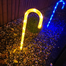 4pcs 62cm Premier Outdoor Multicoloured Christmas Candy Cane LED Path Lights for Garden