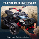 AIYAPLAY 12V Kids Electric Ride On Car, Battery Powered Ride On ATV, Black