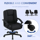 HOMCOM Swivel Executive Office Chair Mid Back Chair w/ Arm, Black