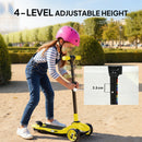 AIYAPLAY Electric Scooter For Kids, 3 Wheel Foldable Kids Scooter, Yellow