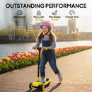 AIYAPLAY Electric Scooter For Kids, 3 Wheel Foldable Kids Scooter, Yellow
