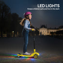 AIYAPLAY Electric Scooter For Kids, 3 Wheel Foldable Kids Scooter, Yellow
