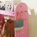 AIYAPLAY Kids Wardrobe, Kids Clothes Rail With Mirror For Bedroom, Pink