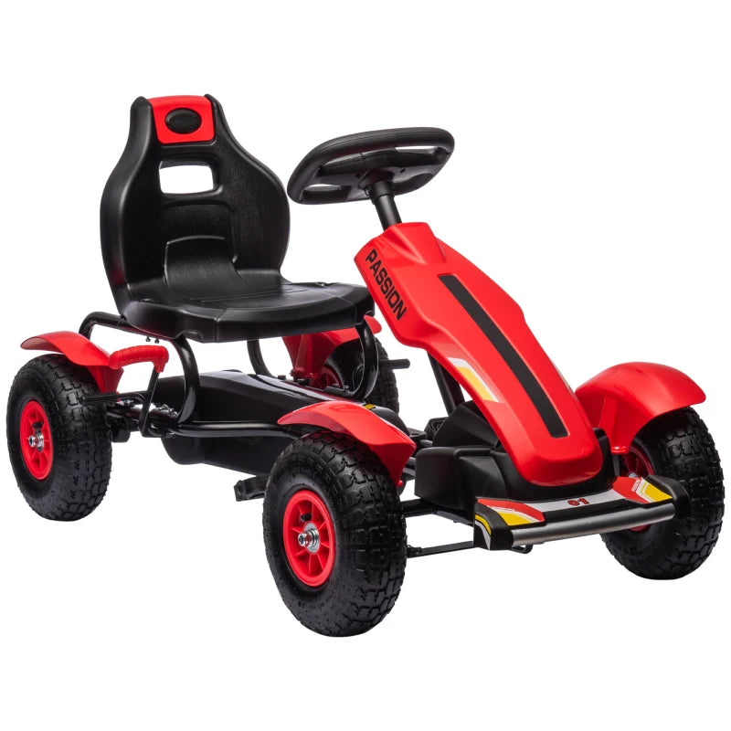 HOMCOM Children Pedal Go Kart for Ages 5-12 Years - Red