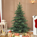 HOMCOM Christmas Tree Hinged Xmas Tree with Realistic Branches