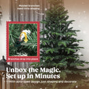 HOMCOM Christmas Tree Hinged Xmas Tree with Realistic Branches
