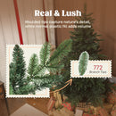 HOMCOM Christmas Tree Hinged Xmas Tree with Realistic Branches