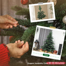 HOMCOM Christmas Tree Hinged Xmas Tree with Realistic Branches