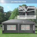 Outsunny 3 x 6m Heavy Duty Gazebo Marquee Party Tent with Storage Bag Grey