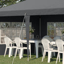 Outsunny 3 x 6m Heavy Duty Gazebo Marquee Party Tent with Storage Bag Grey