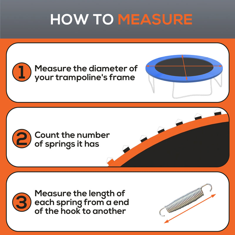 SPORTNOW Trampoline Mat with 72 V-Hooks, for 12ft Trampoline