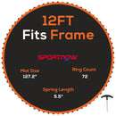 SPORTNOW Trampoline Mat with 72 V-Hooks, for 12ft Trampoline