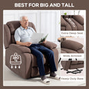 HOMCOM Power Lift Recliner Chair For Elderly With Massage, Dark Brown