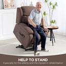HOMCOM Power Lift Recliner Chair For Elderly With Massage, Dark Brown