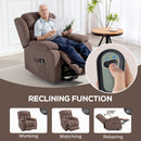 HOMCOM Power Lift Recliner Chair For Elderly With Massage, Dark Brown