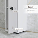 kleankin Slim Bathroom Cabinet, Toilet Roll Storage w/ Shelves