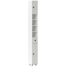 kleankin Slim Bathroom Cabinet, Toilet Roll Storage w/ Shelves