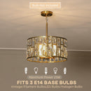 HOMCOM Modern Flush Mount Ceiling Light, Crystal Chandelier For Living Room