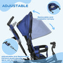 HOMCOM 6 In 1 Kids Trike, Stroller With Parent Handle