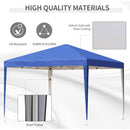 Outsunny   Pop Up Gazebo 3m x 3m -  Blue