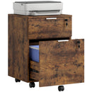 HOMCOM 2 Drawer Filing Cabinet with Adjustable Hanging Bars for A4 and Letter