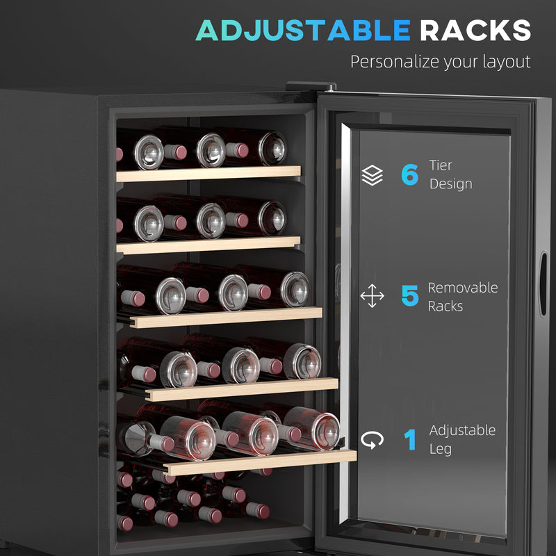 HOMCOM 41 Bottle Wine Cooler Fridge, Freestanding Wine Refrigerator