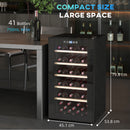 HOMCOM 41 Bottle Wine Cooler Fridge, Freestanding Wine Refrigerator