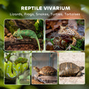 PawHut Glass Terrarium Reptile Vivarium with Stone Background