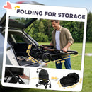 Pawhut 3 In 1 Foldable Pet Stroller For Small Dog With Travel Carrier, Black