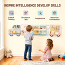 AIYAPLAY Wooden Busy Board, 5 in 1 Wall Panel Sensory Toy for Kids
